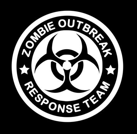 Zombie outbreak search team decal